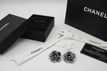 CH Flower And CC Logo Metal Dore Earrings