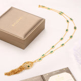 Serpenti Yellow Gold & Diamond Necklace