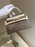 𝐇 Mini Kelly Crocodile & Alligator Bag 22cm