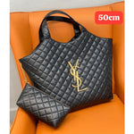 YSL ICARE Maxi Quilted Tote Bag With Pouch