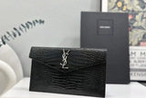 YSL Uptown Pouch In Crocodile Leather