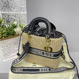 C.D Lady Wicker Oblique Jacquard Handbag