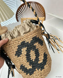 𝐂𝐇 Straw Bucket Bag