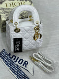 C.D Lady Dior Mini Cannage Leather Bag