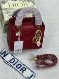 C.D Lady Dior Mini Cannage Leather Bag