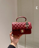 𝐂𝐇 Caviar Quilted Top Handle Flap Bag