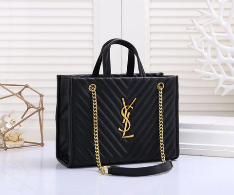 YSL Matelasse Leather Top Handle Tote Bag