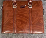 Shiny Leather Laptop Bag By Montblanc