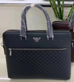 Leather Laptop Bag By Giorgio Armani