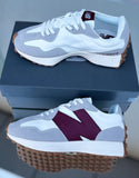 New Balance 327 Mesh & Suede Logo Sneakers