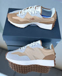 New Balance 327 Mesh & Suede Logo Sneakers