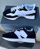 New Balance 327 Mesh & Suede Logo Sneakers