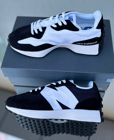 New Balance 327 Mesh & Suede Logo Sneakers