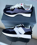 New Balance 327 Mesh & Suede Logo Sneakers