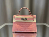 𝐇 Mini Kelly Crocodile & Alligator Bag 22cm