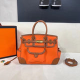 𝐇 Birkin Cargo Leather Canvas Bag