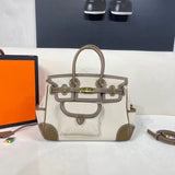 𝐇 Birkin Cargo Leather Canvas Bag