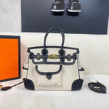 𝐇 Birkin Cargo Leather Canvas Bag