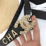 Black Leather Belt By Chanel