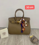 𝐇 Birkin Clemence Togo Leather Gold Finish Bag 30cm