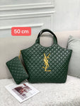 YSL ICARE Maxi Quilted Tote Bag With Pouch