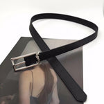 YSL Logo Black Leather Belt By YSL